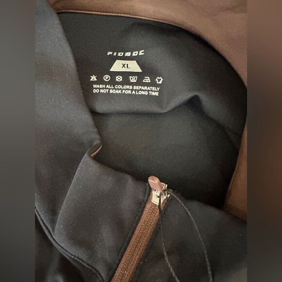 FIOBOC SmoothBlend Slim Fit Half Zip Mock Neck Tee: Zip Contrast Color Size XL - Picture 9 of 10